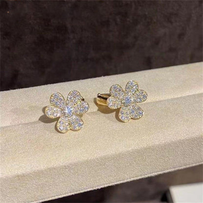 [Lumi Jewellery]FRIVOLE GOLD FLOWER DIAMOND EARRINGS