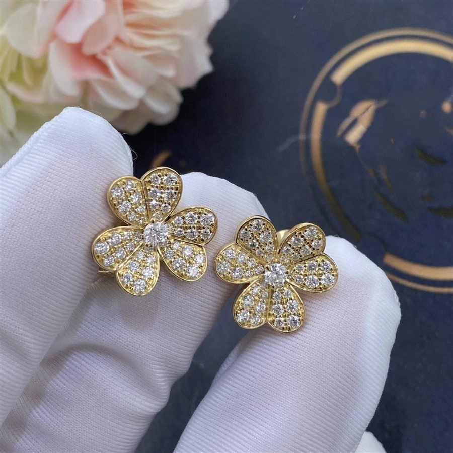 [Lumi Jewellery]FRIVOLE GOLD FLOWER DIAMOND EARRINGS