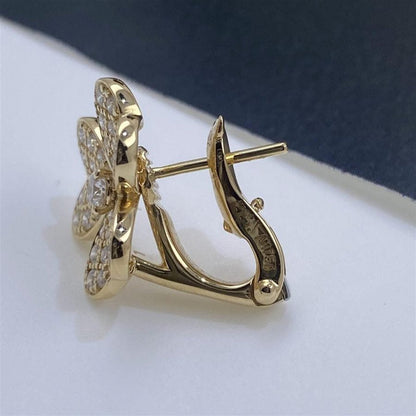 [Lumi Jewellery]FRIVOLE GOLD FLOWER DIAMOND EARRINGS