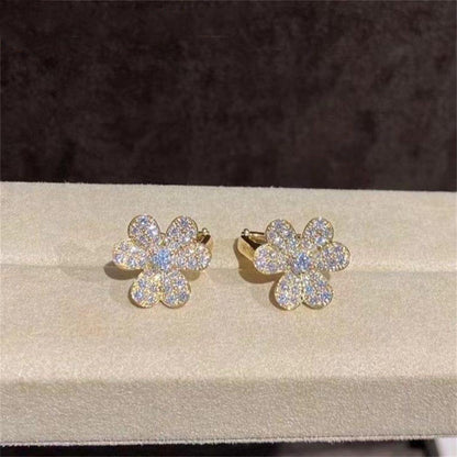 [Lumi Jewellery]FRIVOLE GOLD FLOWER DIAMOND EARRINGS