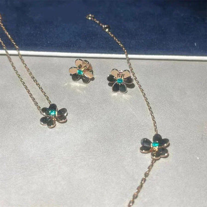 [Lumi Jewellery]FRIVOLE  FLOWER MALACHITE EARRINGS
