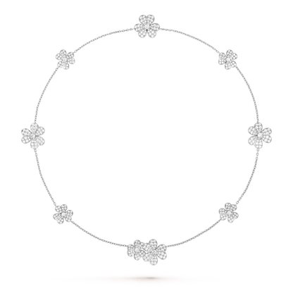 [Lumi Jewellery]FRIVOLE SILVER 9 FLOWERS NECKLACE