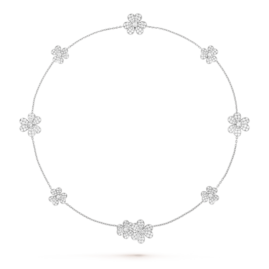 [Lumi Jewellery]FRIVOLE SILVER 9 FLOWERS NECKLACE