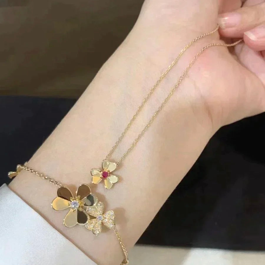 [Lumi Jewellery]FRIVOLE GOLD FLOWER NECKLACE
