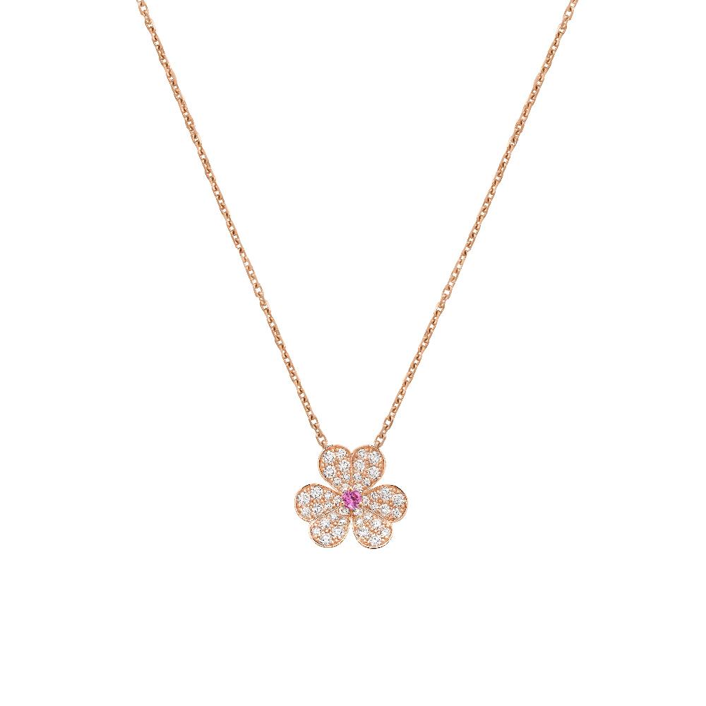 [Lumi Jewellery]FRIVOLE ROSE GOLD FLOWER DIAMOND NECKLACE