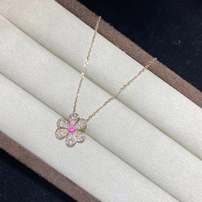 [Lumi Jewellery]FRIVOLE ROSE GOLD FLOWER DIAMOND NECKLACE