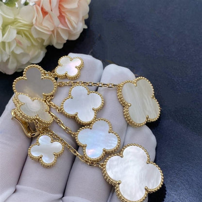 [Lumi Jewellery]CLOVER EARRINGS WHITE MOP 4 MOTIFS GOLD