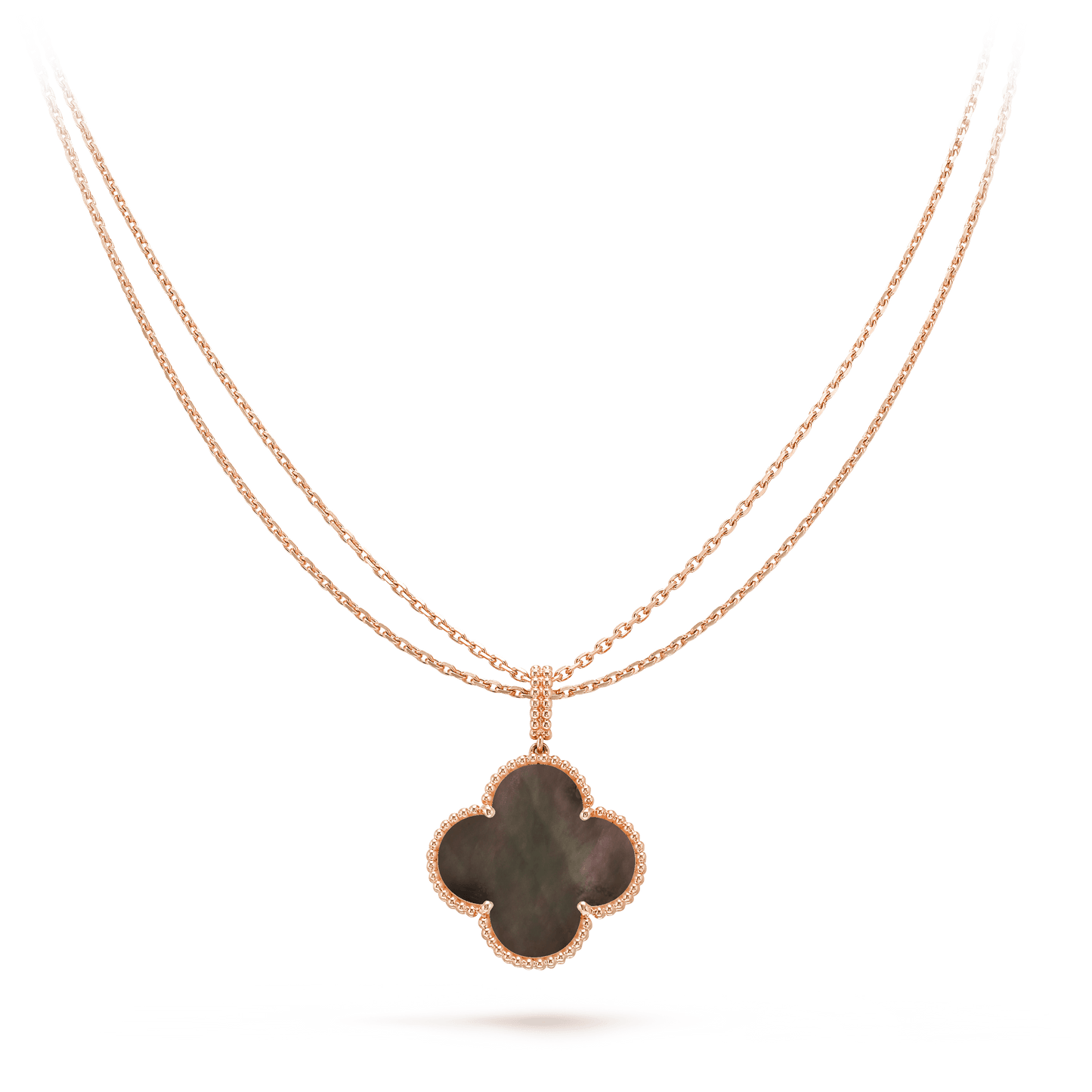 [Lumi Jewellery]CLOVER 25MM GOLD DARK MOP BIG CLOVER NECKLACE