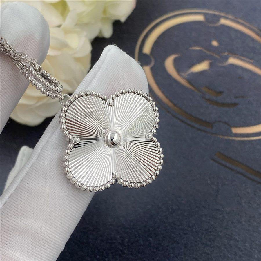 [Lumi Jewellery]CLOVER 25MM SILVER BIG CLOVER NECKLACE