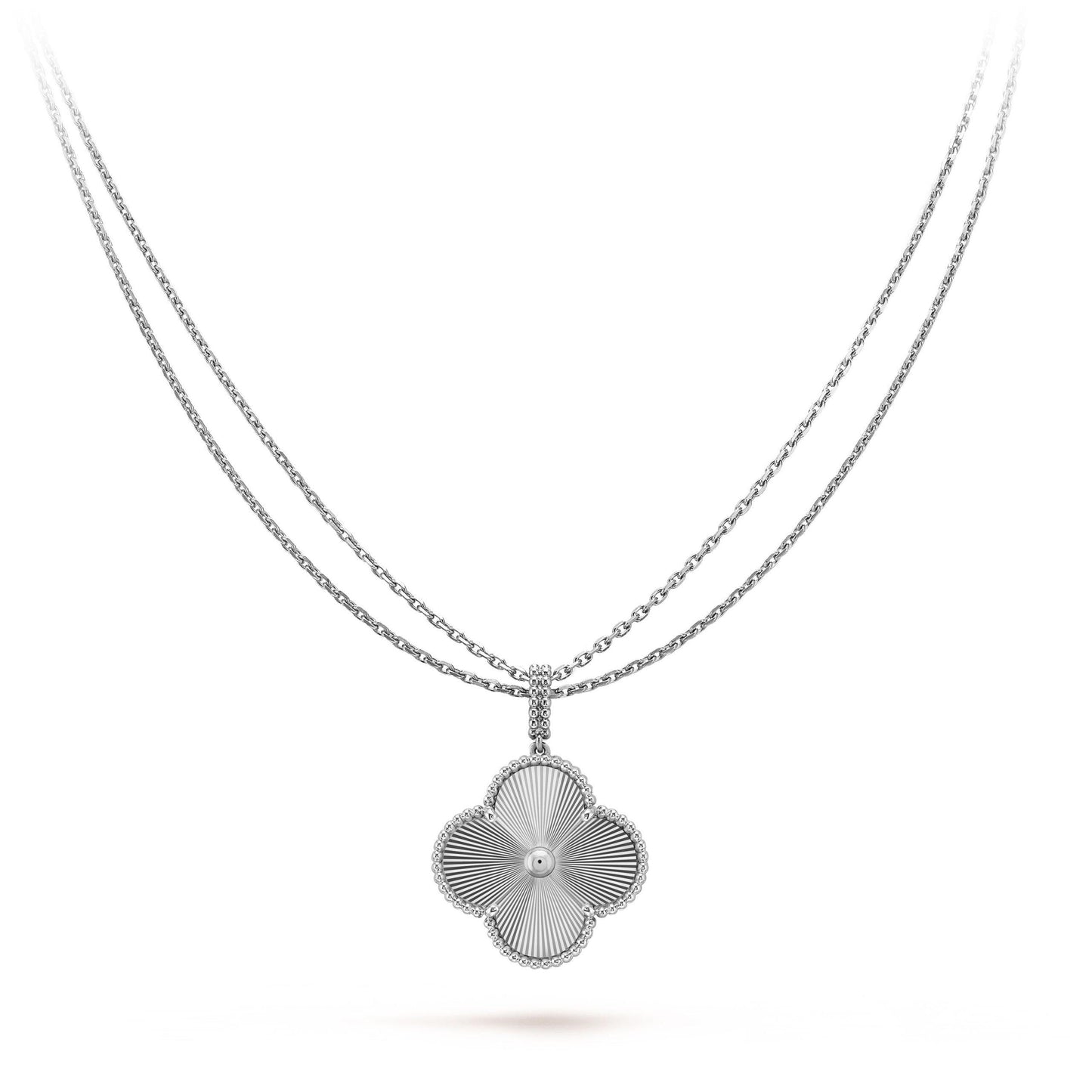 [Lumi Jewellery]CLOVER 25MM SILVER BIG CLOVER NECKLACE