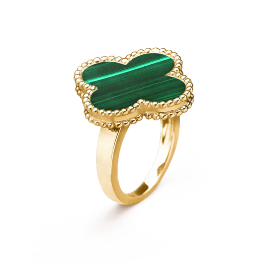 [Lumi Jewellery]CLOVER MALACHITE RING