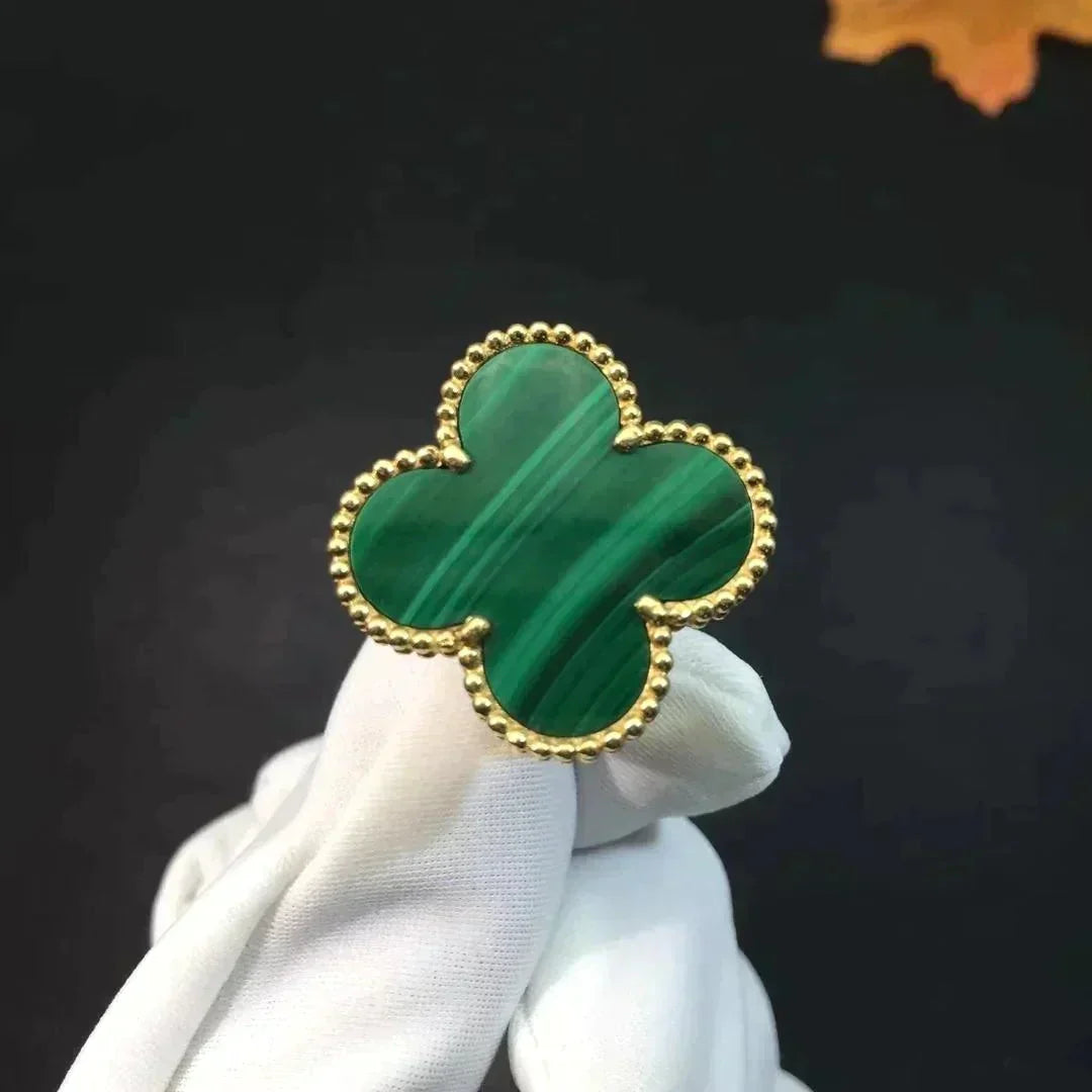 [Lumi Jewellery]CLOVER MALACHITE RING
