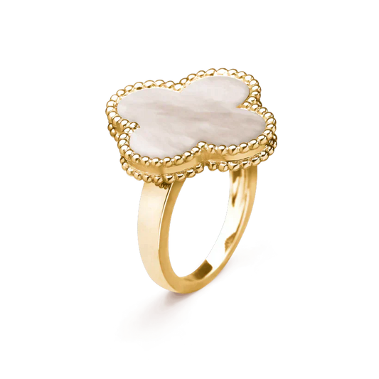 [Lumi Jewellery]CLOVER WHITE MOP RING
