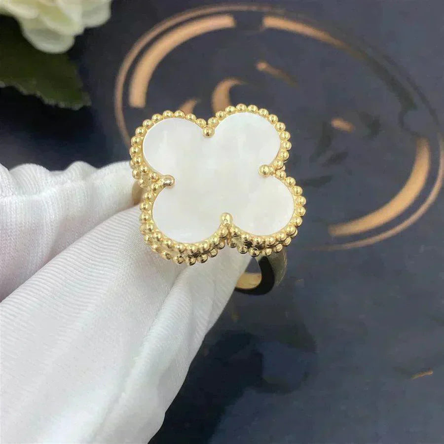 [Lumi Jewellery]CLOVER WHITE MOP RING