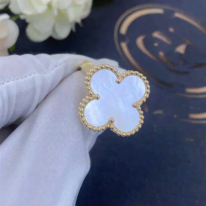 [Lumi Jewellery]CLOVER WHITE MOP RING