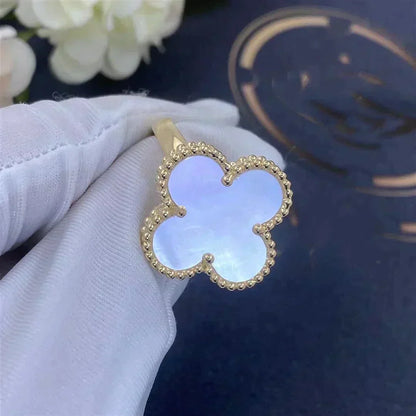 [Lumi Jewellery]CLOVER WHITE MOP RING