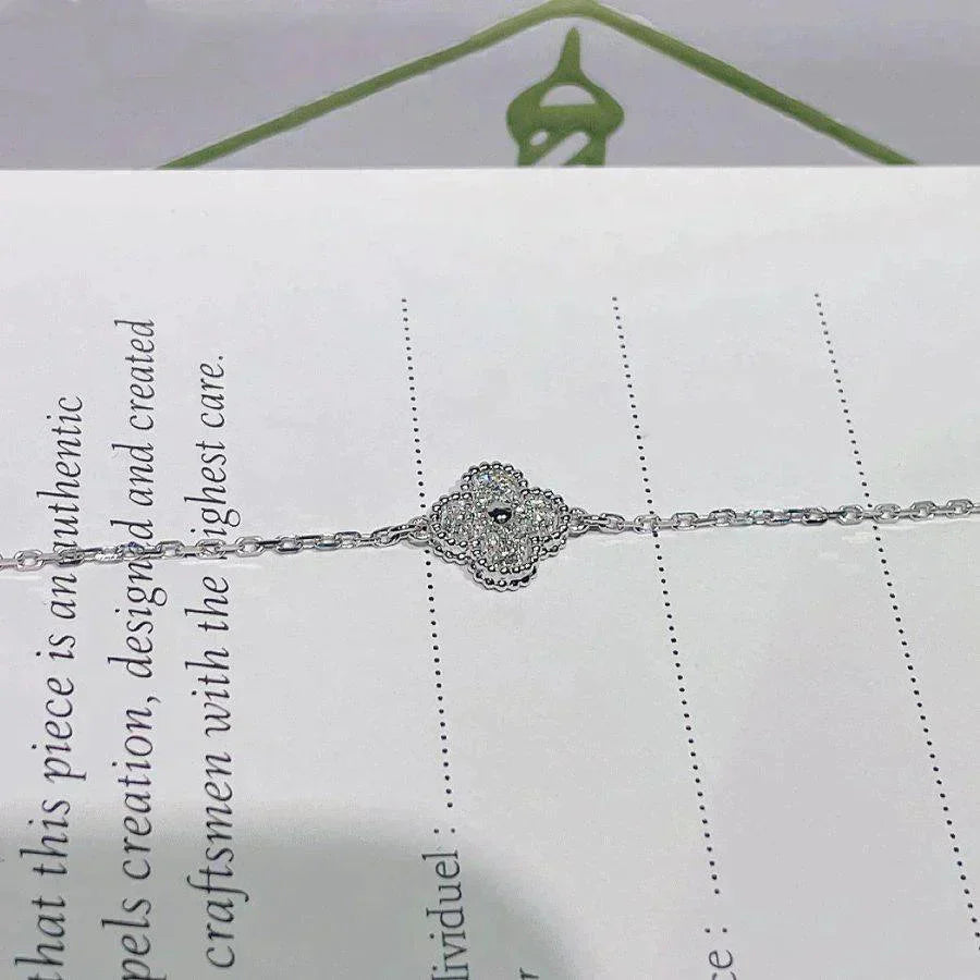 [Lumi Jewellery]CLOVER  SINGLE FLOWER BRACELET SILVER