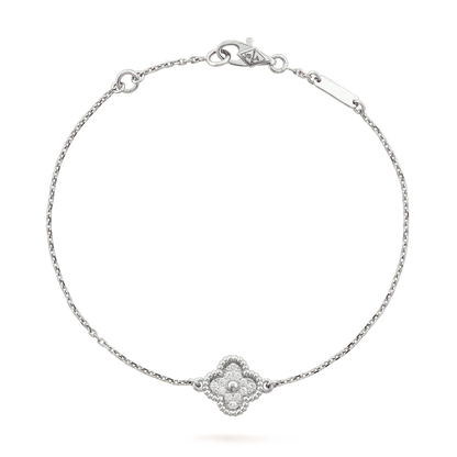 [Lumi Jewellery]CLOVER  SINGLE FLOWER BRACELET SILVER