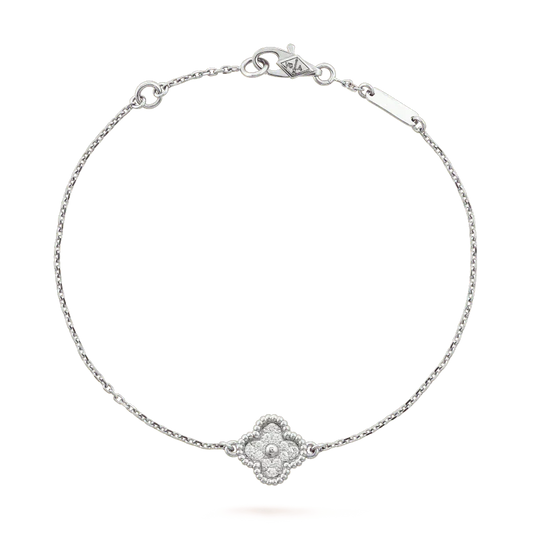 [Lumi Jewellery]CLOVER  SINGLE FLOWER BRACELET SILVER