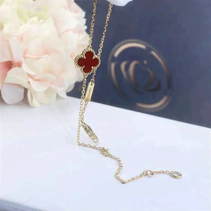 [Lumi Jewellery]CLOVER  CARNELIAN SINGLE FLOWER BRACELET