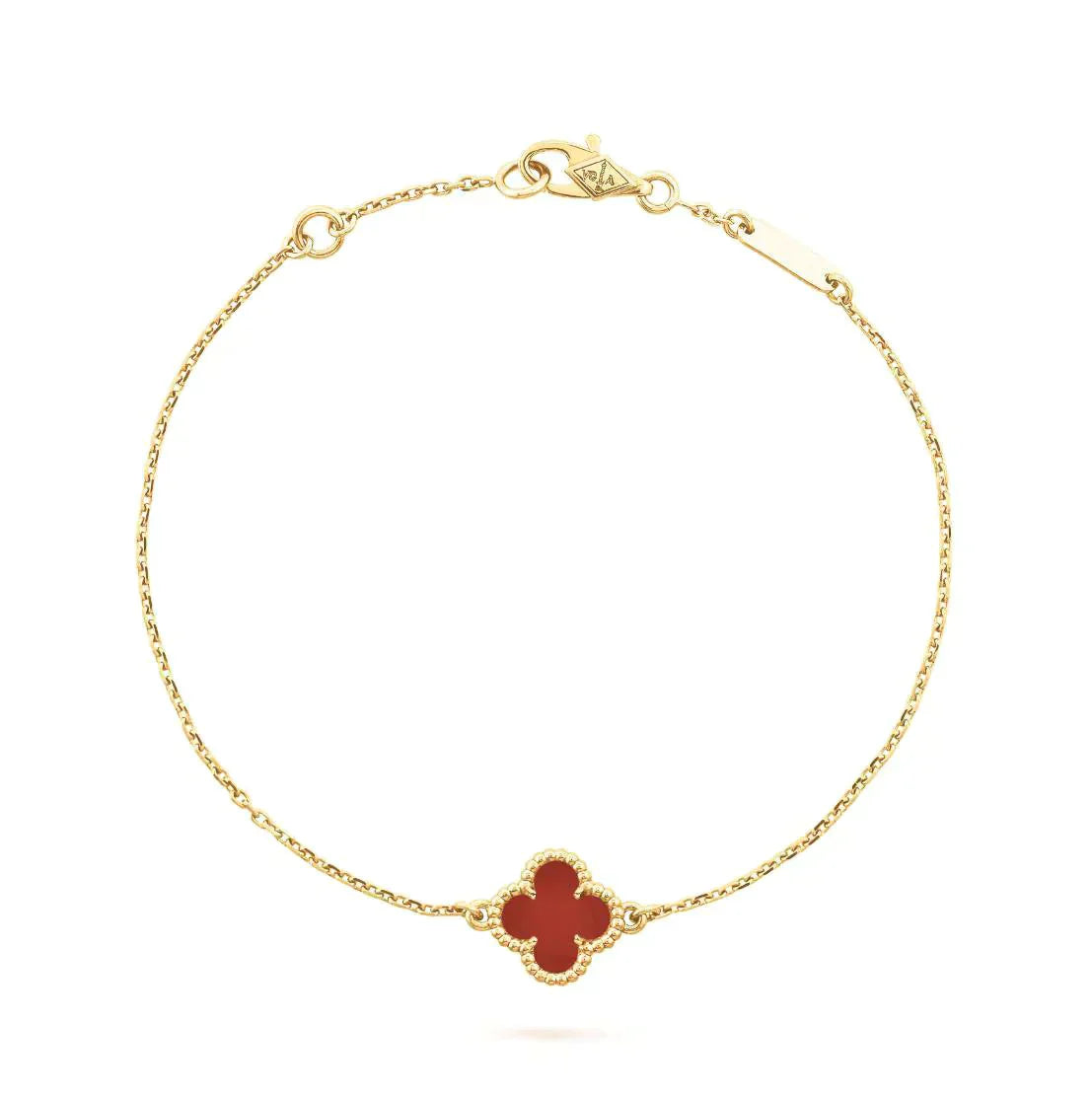[Lumi Jewellery]CLOVER  CARNELIAN SINGLE FLOWER BRACELET