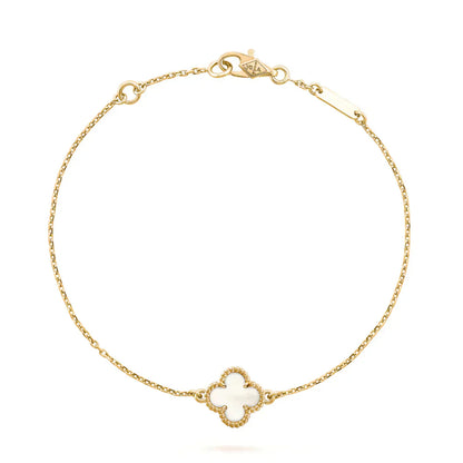 [Lumi Jewellery]CLOVER WHITE MOP SINGLE FLOWER BRACELET