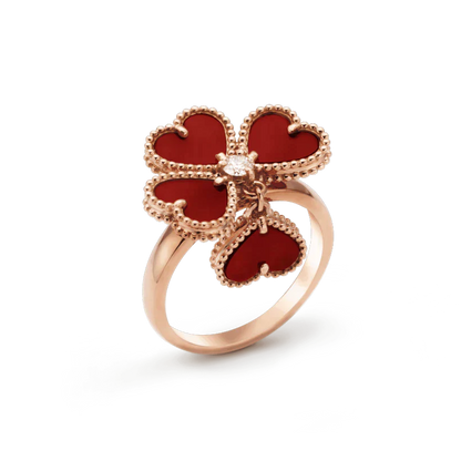 [Lumi Jewellery]SWEET CLOVER CARNELIAN RING