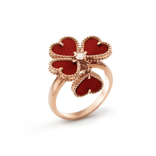 [Lumi Jewellery]SWEET CLOVER CARNELIAN RING