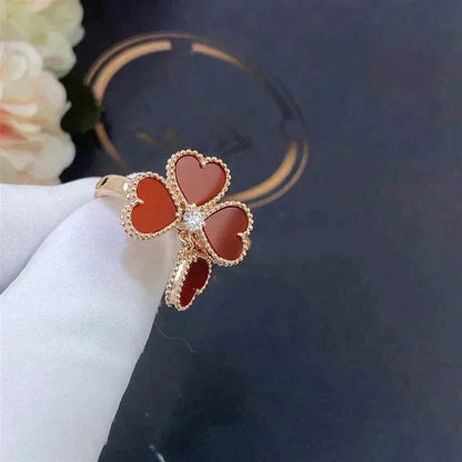 [Lumi Jewellery]SWEET CLOVER CARNELIAN RING