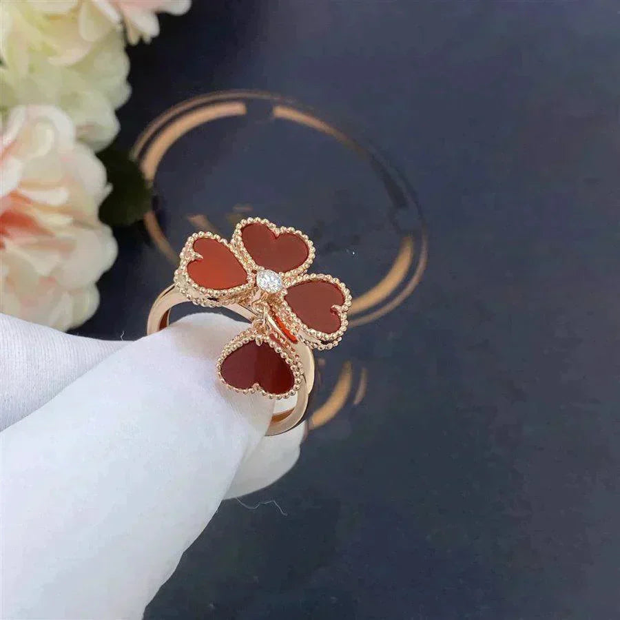[Lumi Jewellery]SWEET CLOVER CARNELIAN RING