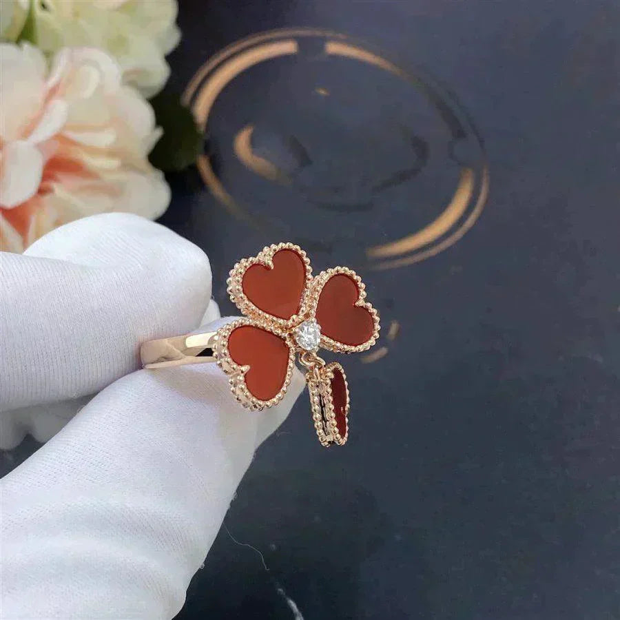 [Lumi Jewellery]SWEET CLOVER CARNELIAN RING