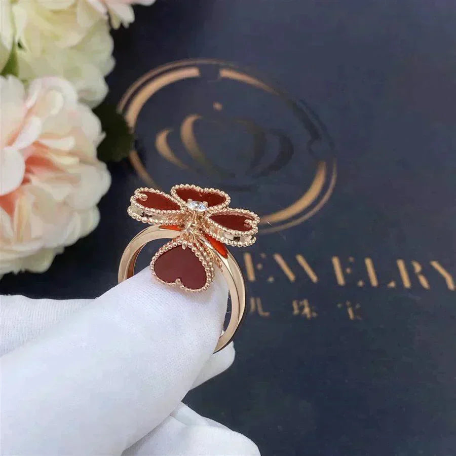[Lumi Jewellery]SWEET CLOVER CARNELIAN RING