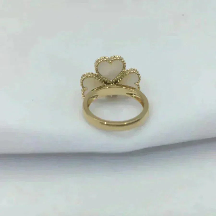 [Lumi Jewellery]SWEET CLOVER WHITE MOP RING