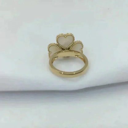 [Lumi Jewellery]SWEET CLOVER WHITE MOP RING