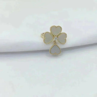 [Lumi Jewellery]SWEET CLOVER WHITE MOP RING