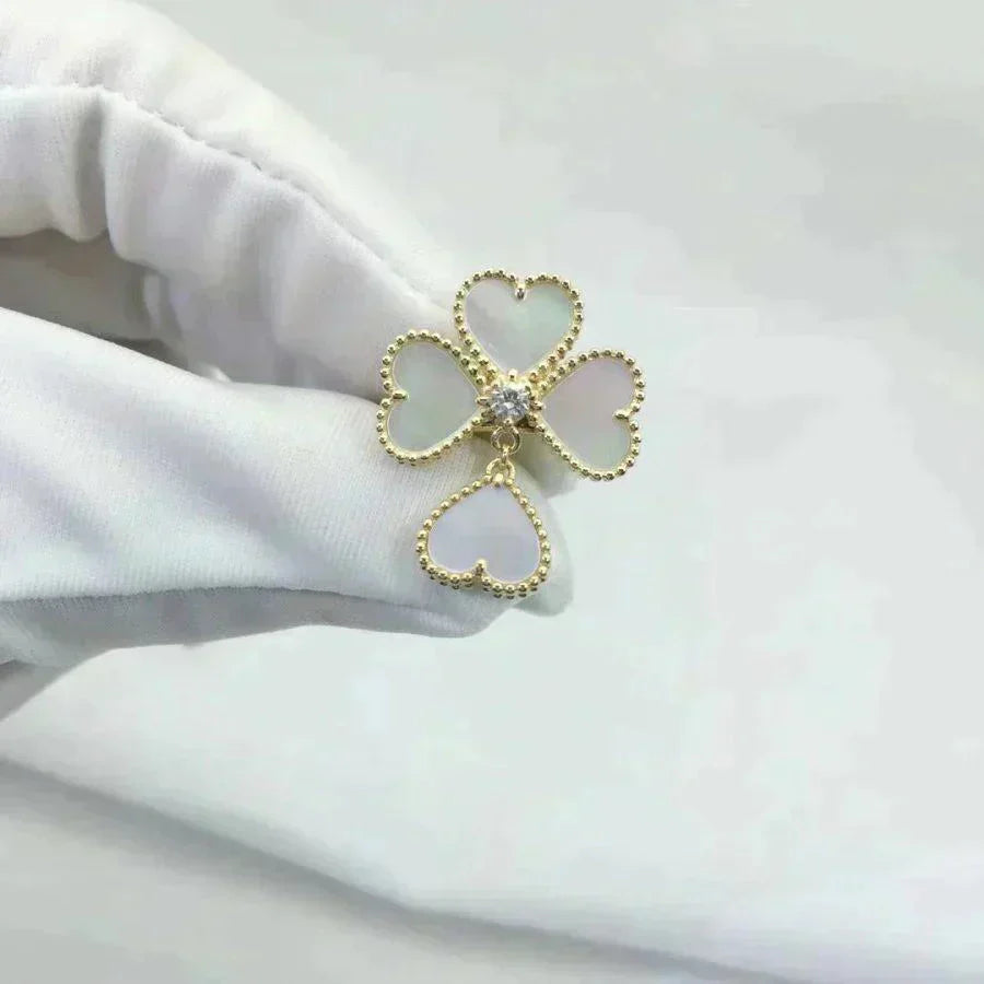 [Lumi Jewellery]SWEET CLOVER WHITE MOP RING