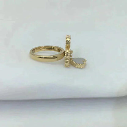 [Lumi Jewellery]SWEET CLOVER WHITE MOP RING