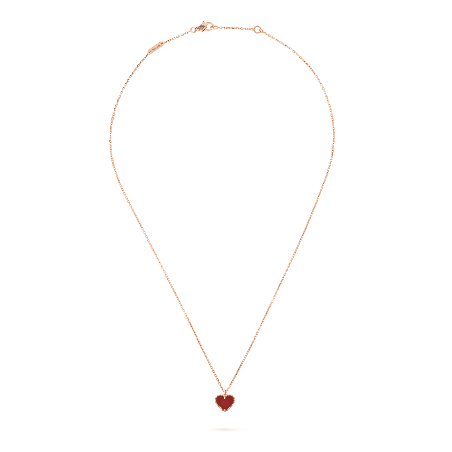 [Lumi Jewellery]SWEET CLOVER CARNELIAN HEART NECKLACE