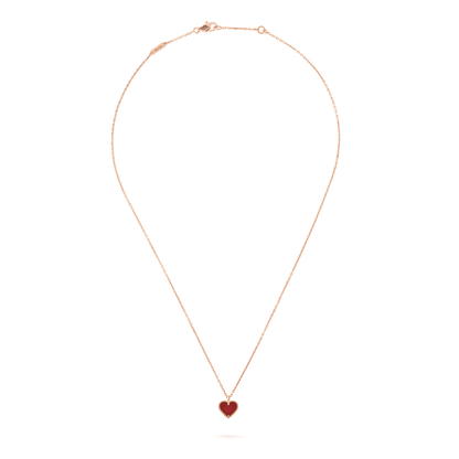 [Lumi Jewellery]SWEET CLOVER CARNELIAN HEART NECKLACE
