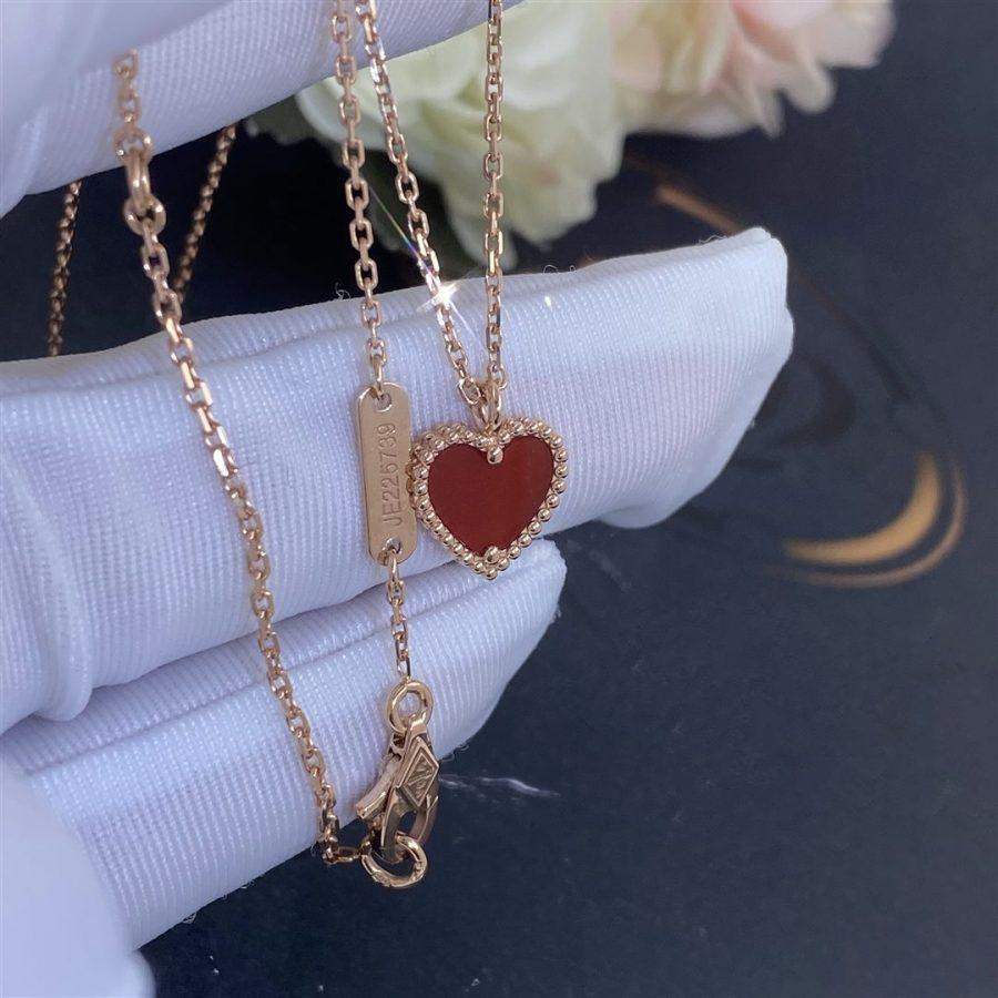 [Lumi Jewellery]SWEET CLOVER CARNELIAN HEART NECKLACE