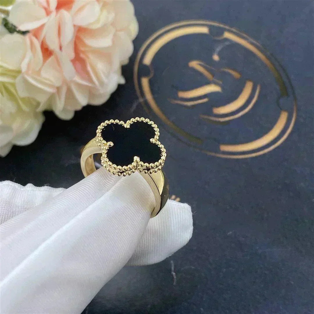 [Lumi Jewellery]CLOVER ONYX RING