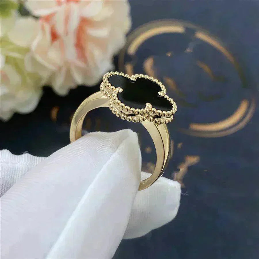 [Lumi Jewellery]CLOVER ONYX RING