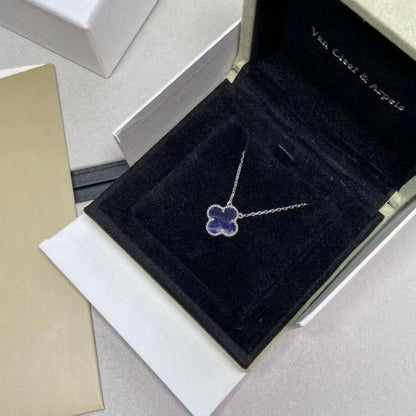 [Lumi Jewellery]CLOVER 15MM PIETERSITE NECKLACE SILVER
