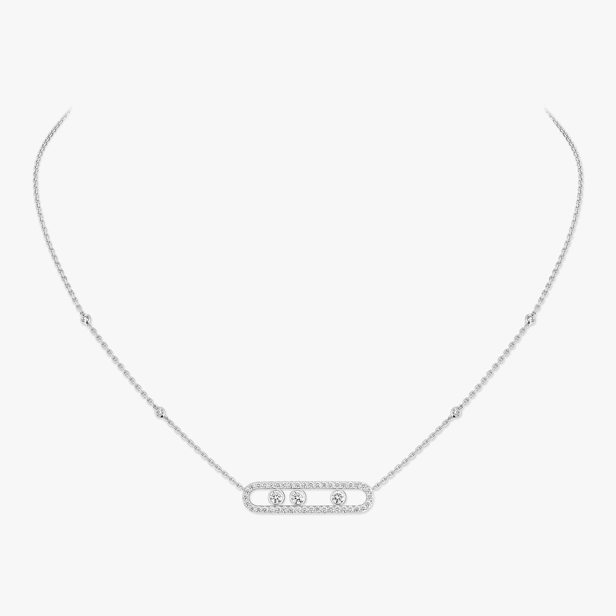 [Lumi] Move Pave_ Rose Gold Diamond Necklace