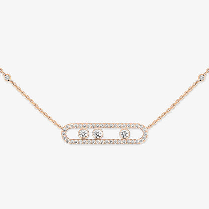 [Lumi] Move Pave_ Rose Gold Diamond Necklace