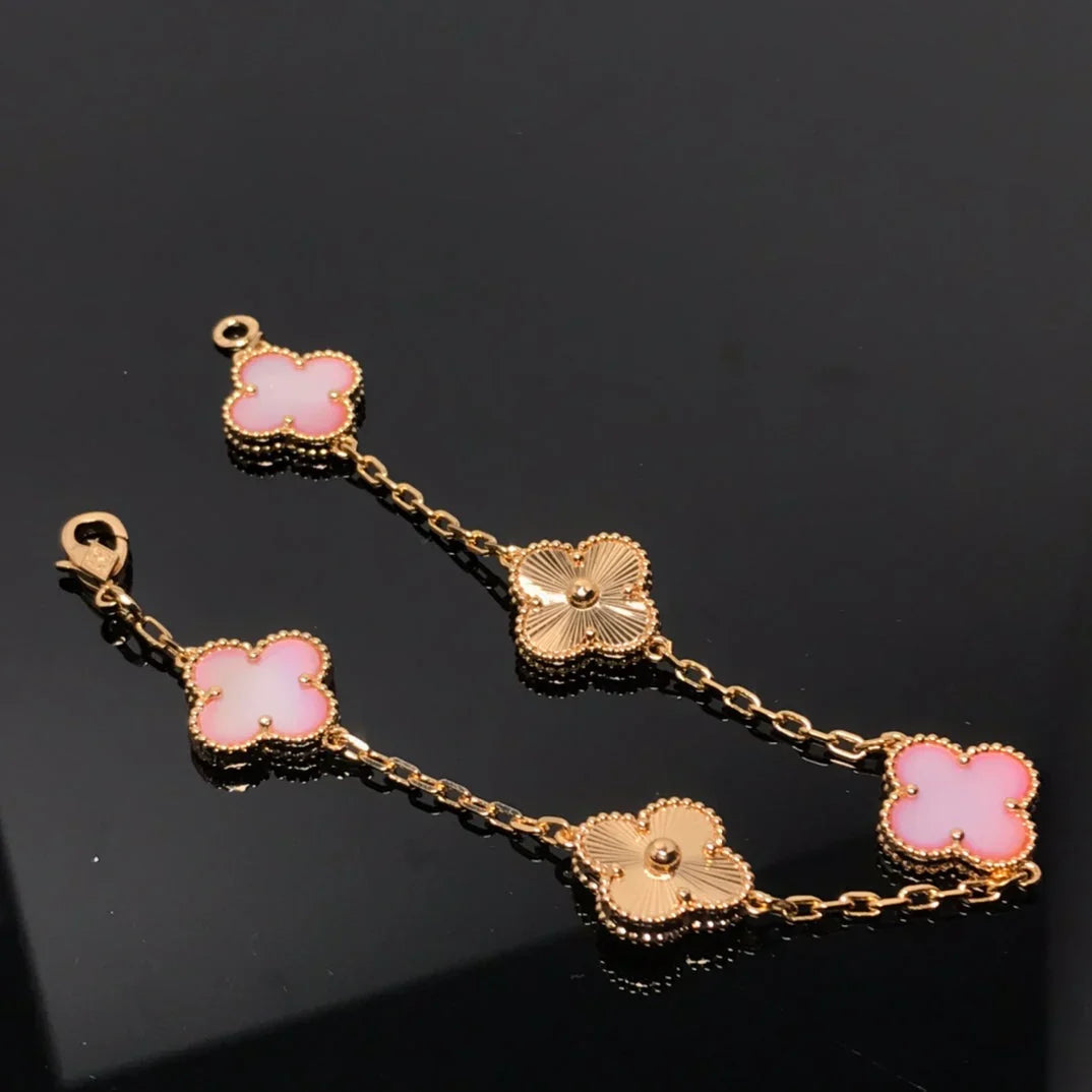 [Lumi Jewellery] CLOVER 5 MOTIFS  PINK MOP BRACELET COLLECTION