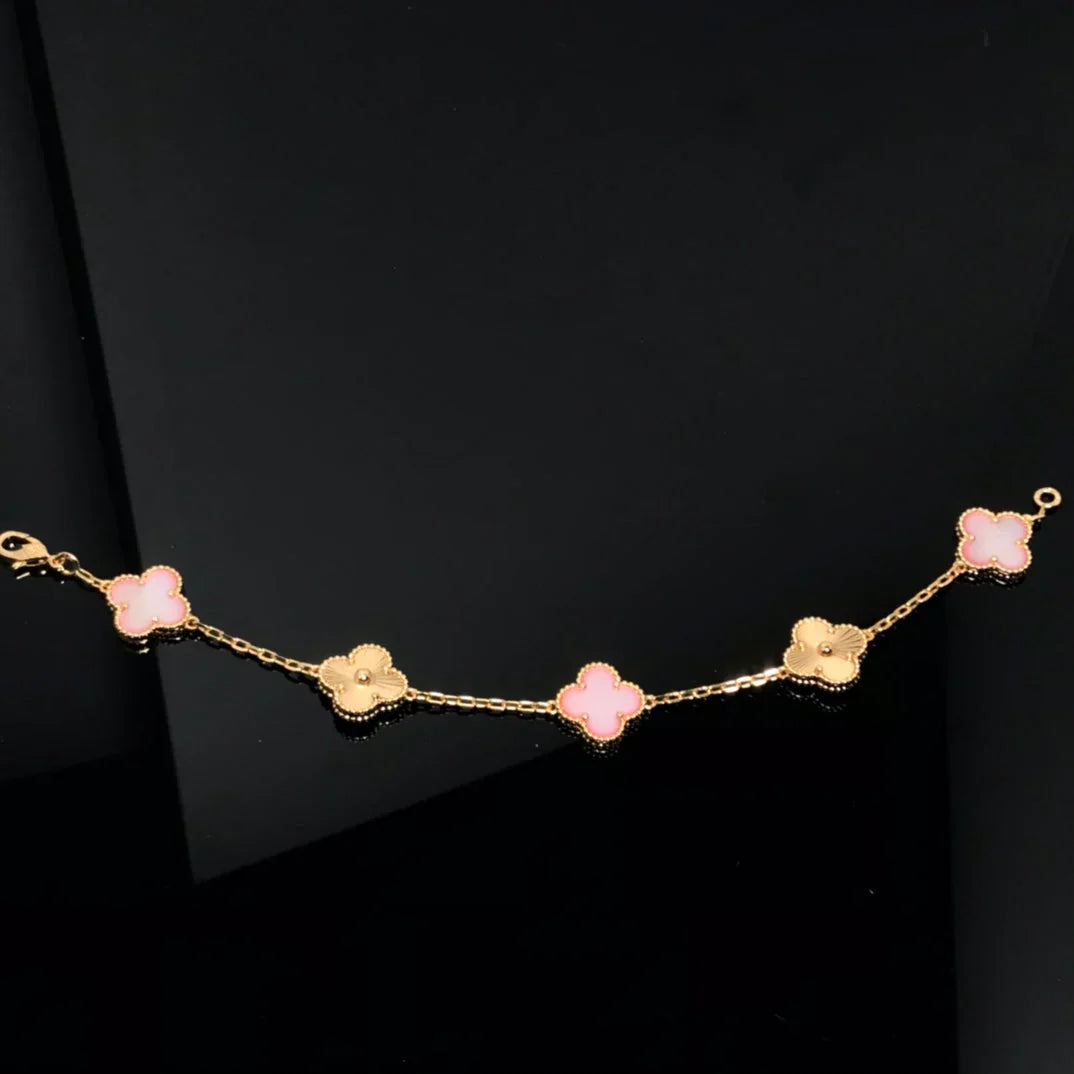[Lumi Jewellery] CLOVER 5 MOTIFS  PINK MOP BRACELET COLLECTION