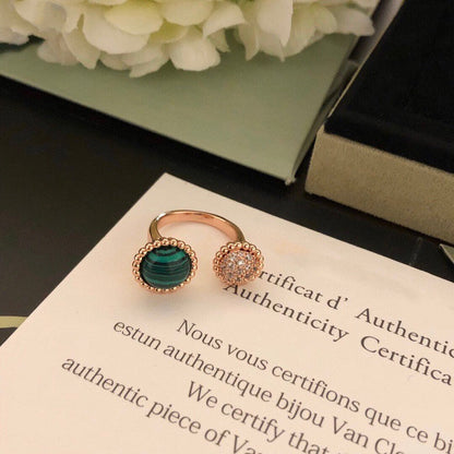 [Lumi Jewellery]PERLEE COULEURS DIAMOND ROSE GOLD BETWEEN THE FINGER RING