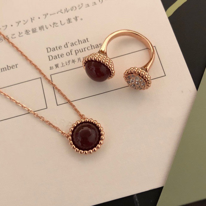 [Lumi Jewellery]PERLEE COULEURS DIAMOND ROSE GOLD BETWEEN THE FINGER RING