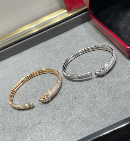 [Lumi Jewellery]PANTHERE FULL DIAMOND OPEN BRACELET